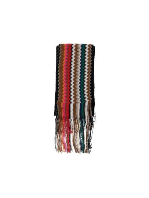 chevron fringed scarf