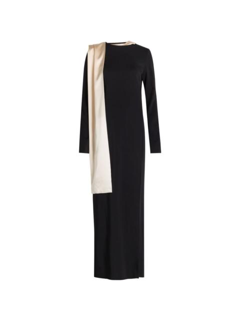 Dublina scarf-effect maxi dress