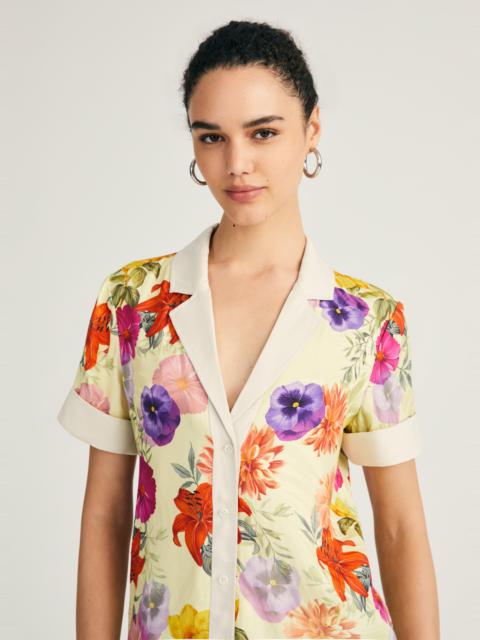AMINA SHORT SLEEVE BUTTON FRONT SHIRT