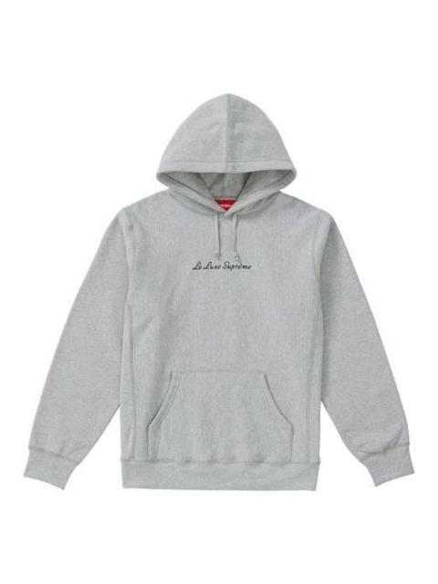 Supreme Le Luxe Hooded Sweatshirt 'Grey Black' SUP-SS19-315