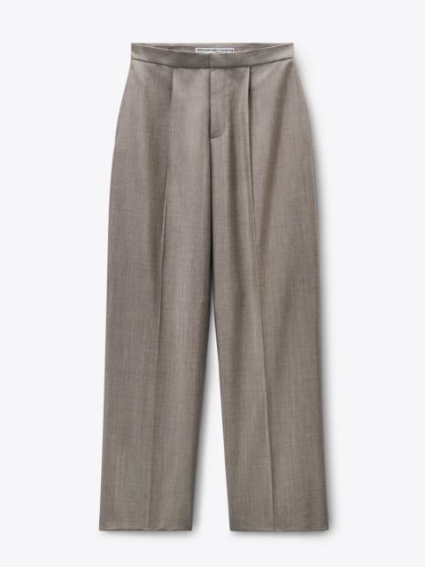 Grey Wool Mohair Tailored Pant