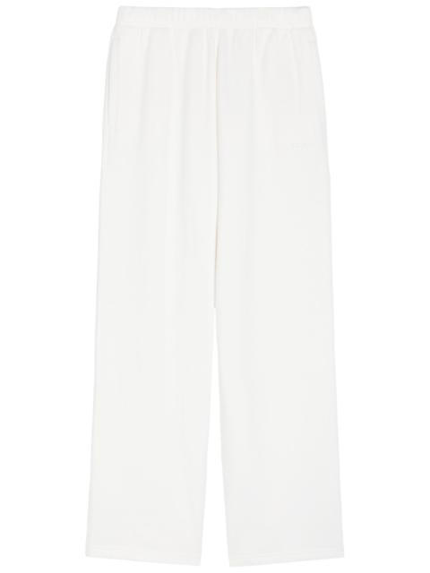 Skims Logo Straight-leg Cotton-blend Sweatpants