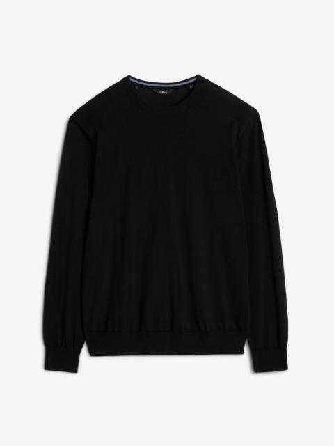 Classic Cotton Long Sleeve Sweater in Black