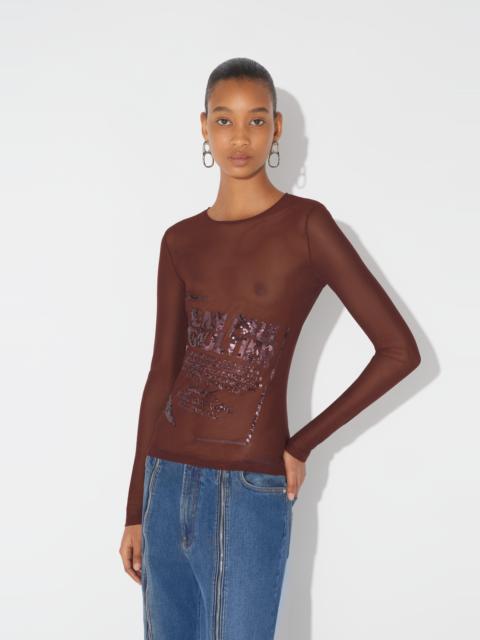 THE BURGUNDY EMBROIDERED TOP