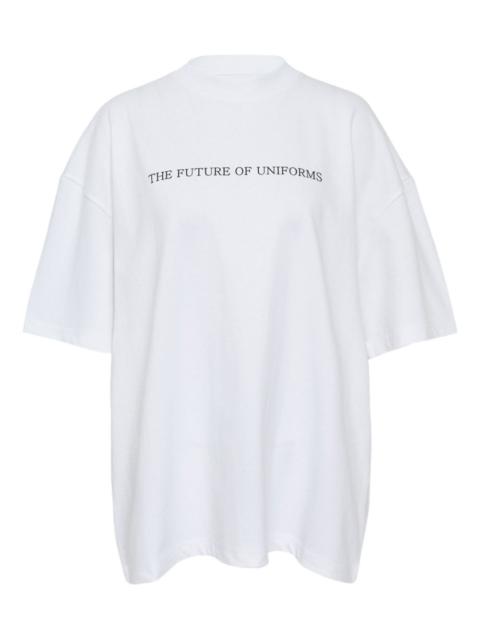 slogan-print T-shirt
