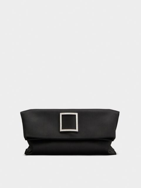 Trompette Clutch in satin