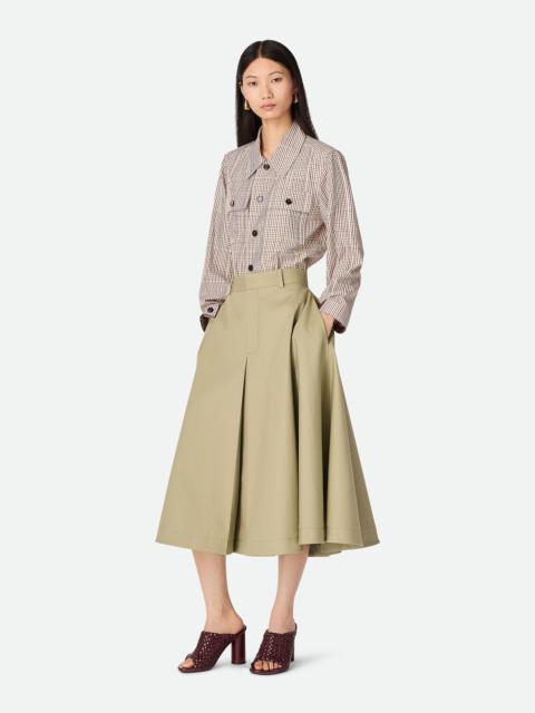 Cotton Twill A-Line Skirt