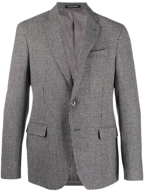 single-breasted textured blazer