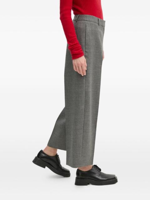 pleated belt-loops trousers
