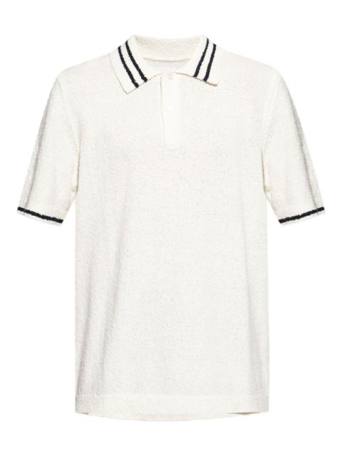 stripes-trim polo shirt