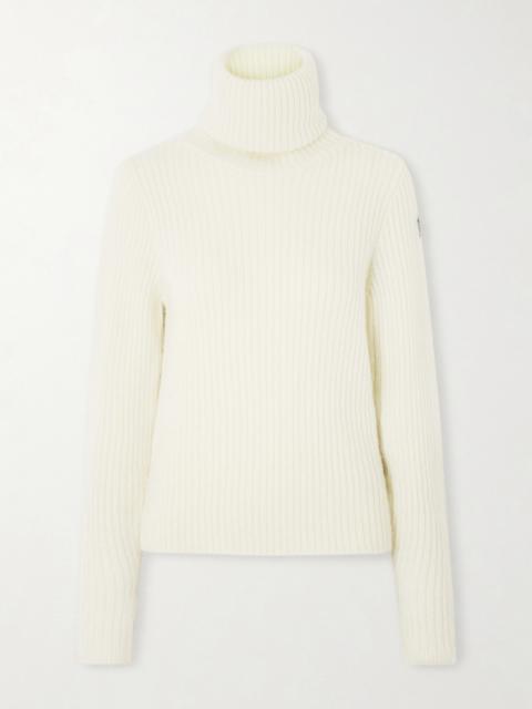 Ribbed Wool-blend Turtleneck Sweater