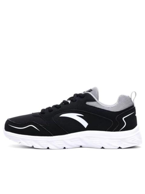 ANTA Running Series Sneakers Leather 'Black Grey White' 91645515-1