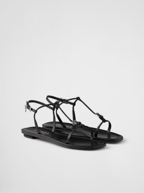 Flat leather sandals