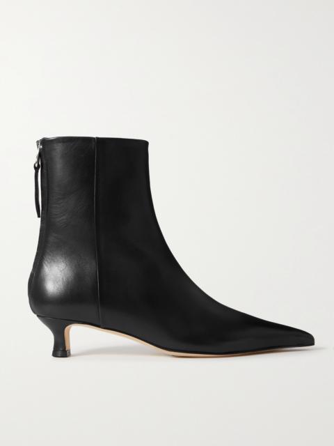 Zoe Leather Point-toe Ankle Boots
