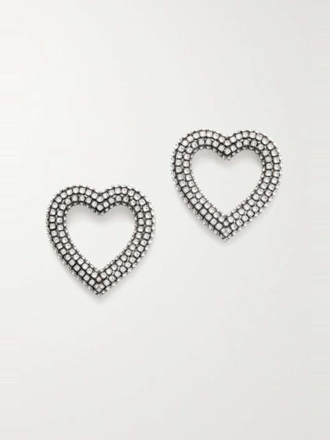 Silver-tone crystal earrings