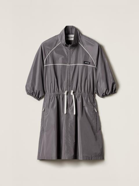 Technical silk mini-dress