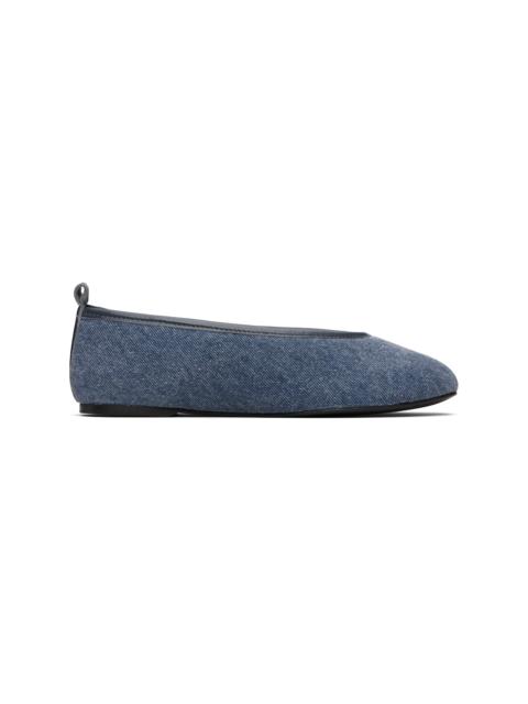 Blue Pili Denim Ballerina Flats