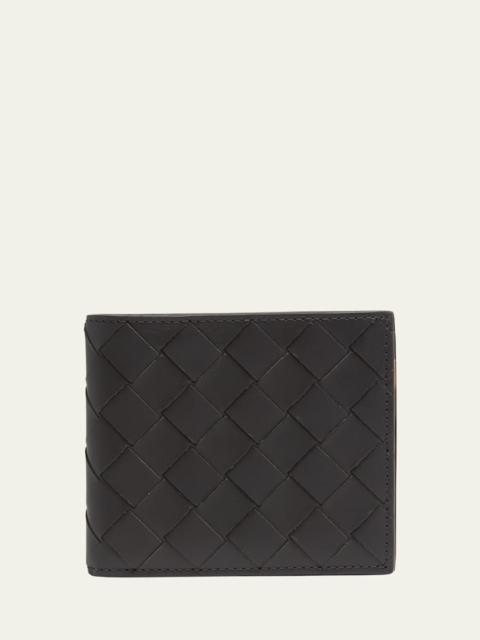 Men's Intrecciato Leather Multicolor-Interior Bifold Wallet