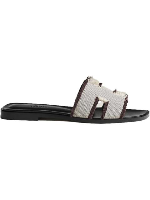 Hermes Oran Sandal Prunoir Canvas
