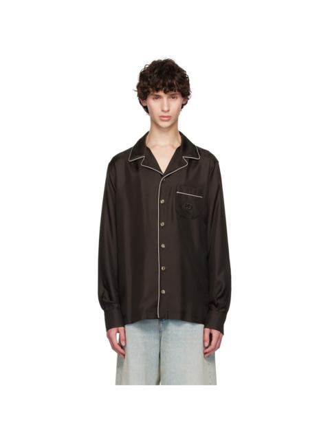 Brown DG Embroidery Shirt