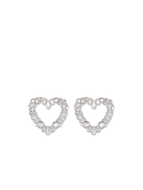 crystal heart earrings