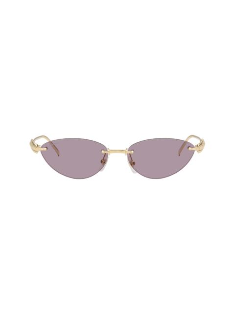 Gold 'Clash de Cartier' Sunglasses
