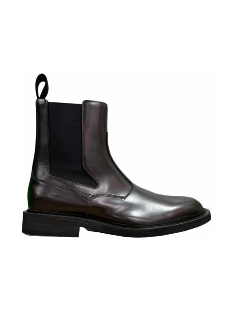 Bottega Veneta Leather Chelsea Boot Dark Brown