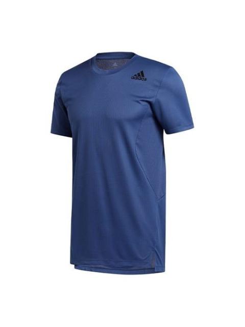 adidas Trg Tee H.Rdy Sports Gym Training Round Neck Short Sleeve Blue GL7299
