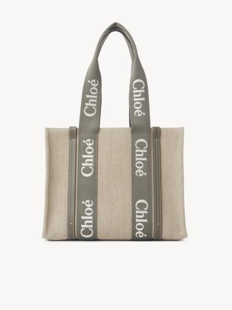 WOODY TOTE BAG IN LINEN