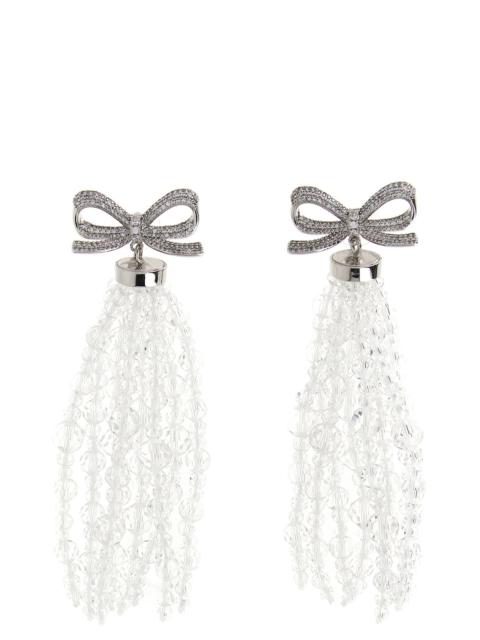 'Bow Beaded Waterfall' earrings