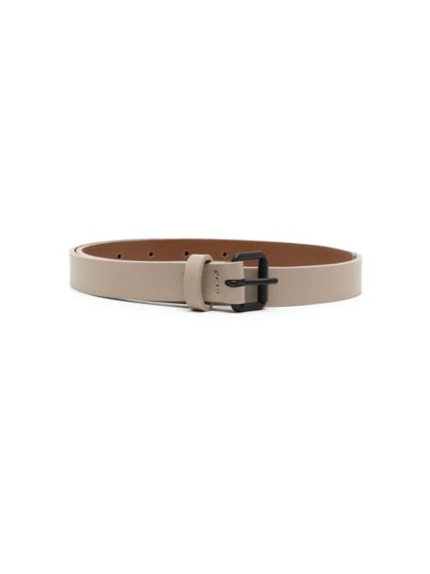 buckle-fastening leather belt