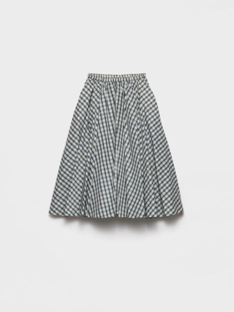 Full checked chambray skirt