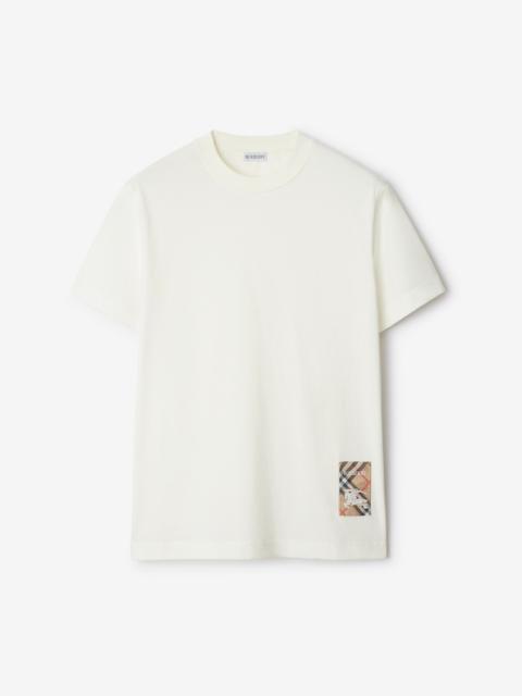 Check Label Cotton T-shirt