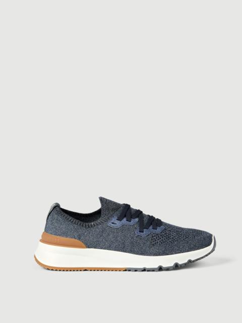 Cotton chiné knit runners