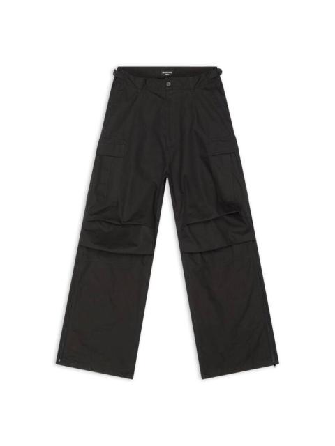 Men's Pulled Cargo Pants in Black