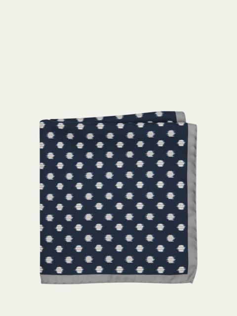 Men's Abstract Polka Dot Silk Handkerchief
