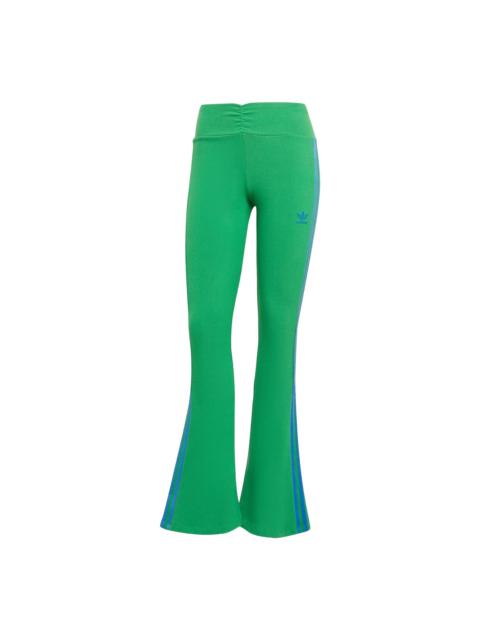 (WMNS) adidas Originals Rib Flared Leggings Asia Sizing 'Green' JG8046