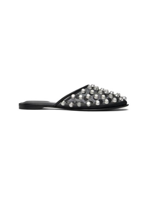 Black Rhodes Flat Slippers