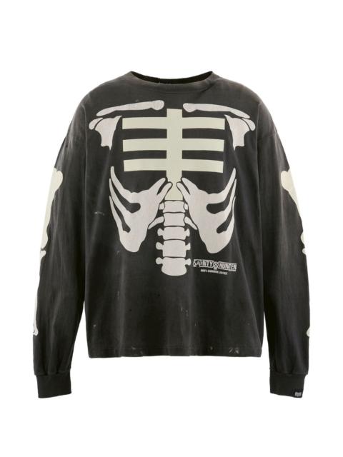 skeleton-print T-shirt