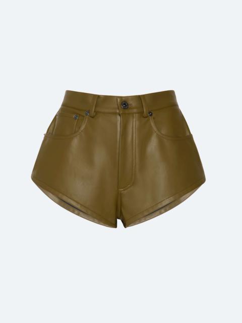 Faux Leather Mini Short
