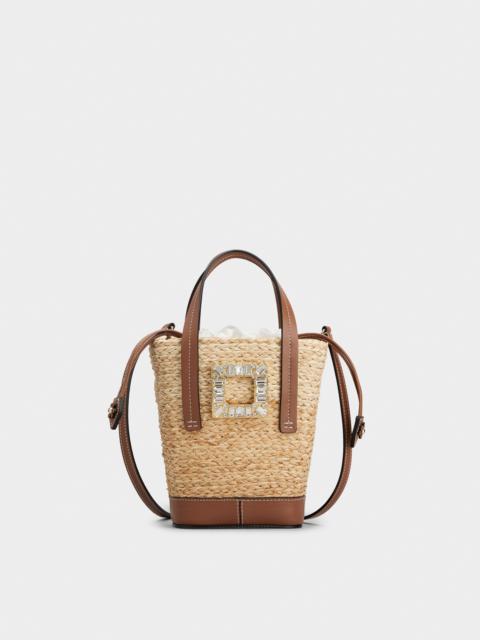 Viv' Skate Bucket Bag in raffia