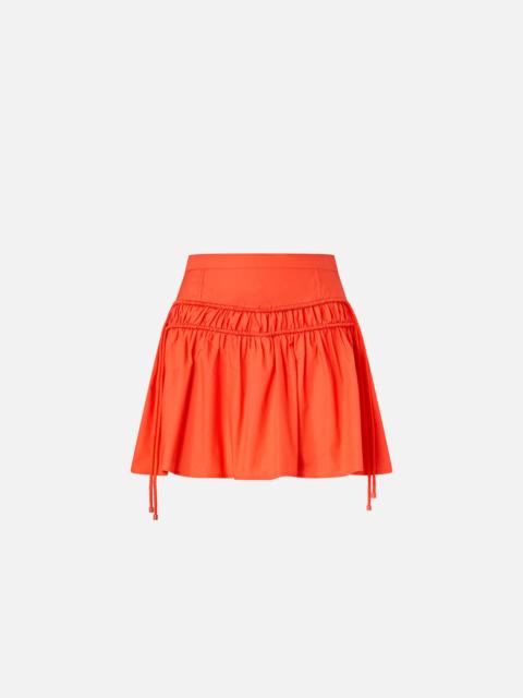 SHORT SKIRT WITH GATHERING AND DRAWSTRING