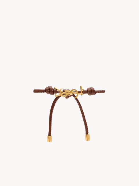 CASSANDRE CORD BRACELET IN LEATHER