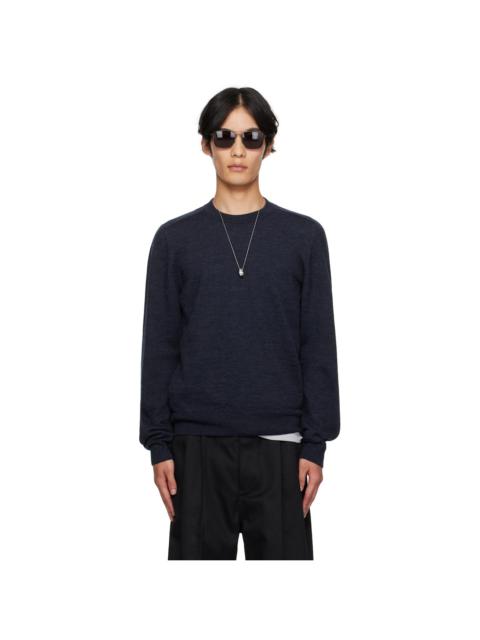 Navy Suede Elbow Patch Sweater