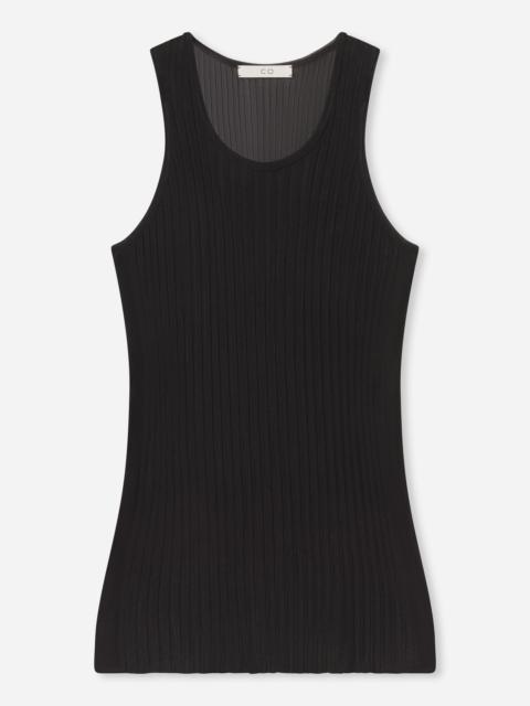 Sheer Rib Tank Top in Viscose