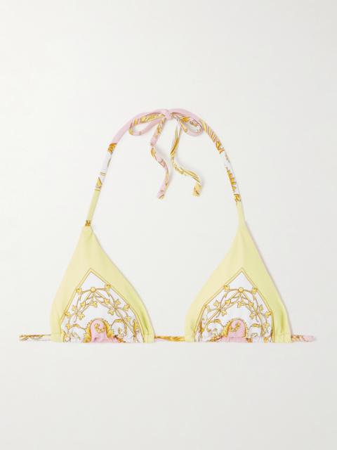 Printed Triangle Bikini Top