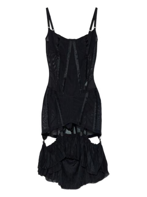 Uma ruffled suspender mini dress