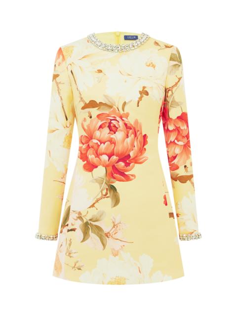 Aliza Embellished Mini Dress yellow