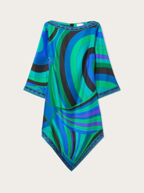 IRIDE PRINT SILK DRESS