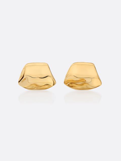 Golden Waves Molten Cuff Earrings